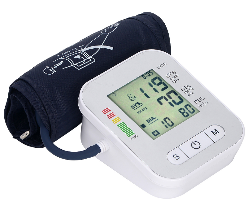 جهاز مراقبة ضغط الدم بأعلى الذراع مع شاشة عرض LCD